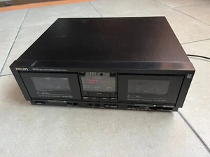 Vintage PHILIPS FC772 double stereo cassette deck, 1988 - Imagen 1 de 12
