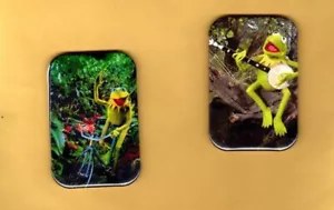 Kermit the rana 2 magneti o pulsanti, pinback 2""x3"" con angolo arrotondato - Foto 1 di 5