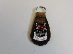 Vintage Leather CUD Castle Union Developments Ford Cortina Key Ring Keyring Fob - Picture 1 of 12