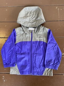 Columbia Sportswear Company Boys Size 3T Hooded Windbreaker Jacket Purple/Gray - Picture 1 of 8