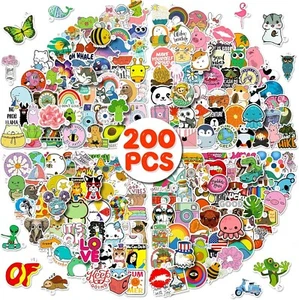 200Pcs Stickers for Kids Water Bottle Vinyl Waterproof Scrapbook Cute Bulk - Picture 1 of 7