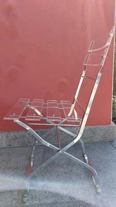 4 Gartenstühle (Rarität aus Plexiglas und Metall) - Klappstühle - Biergartenstil - Bild 1 von 6