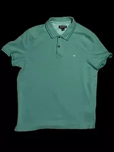 Herren Michael Kors grünes Poloshirt Größe Large schmale Passform Baumwolle - Bild 1 von 4