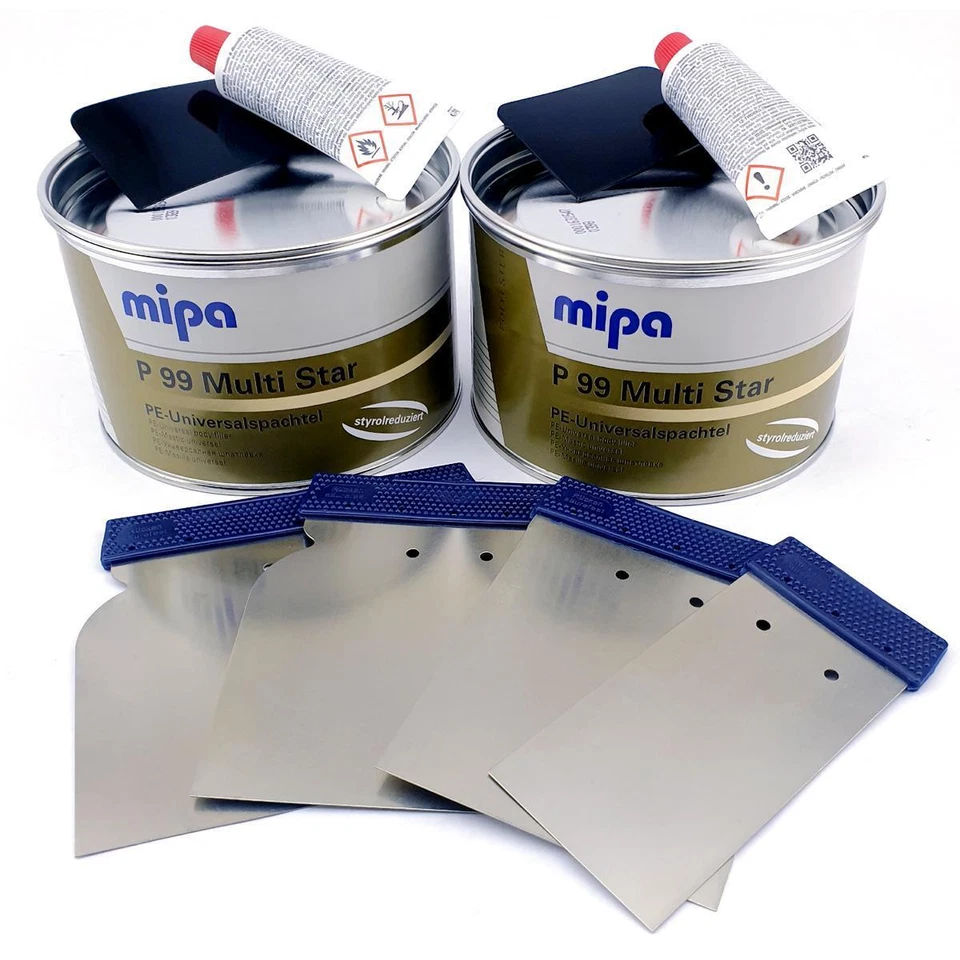 2x Mipa P99 Multistar Feinspachtel 1kg inkl. Japanspachtel-set  - Bild 1 von 1