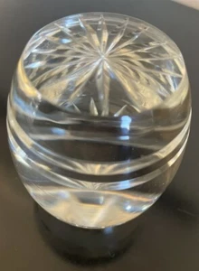 Vintage Etched Glass Paperweight Beautiful Star Pattern Excellent Condition - Picture 1 of 8