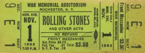 ROLLING STONES 1965 U.S. TOUR UNUSED CONCERT TICKET - Picture 1 of 1