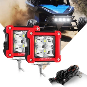 AUXBEAM 2X 3" pulgadas LED luces de trabajo vainas lámpara de zanja de conducción para ATV UTV Polaris RZR - Imagen 1 de 12