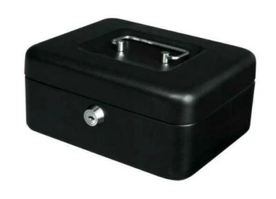 Yale Cash Box 8inch Black Steel, Key Locking - Y-CB0800NFP BRAND NEW - Image 1 of 3