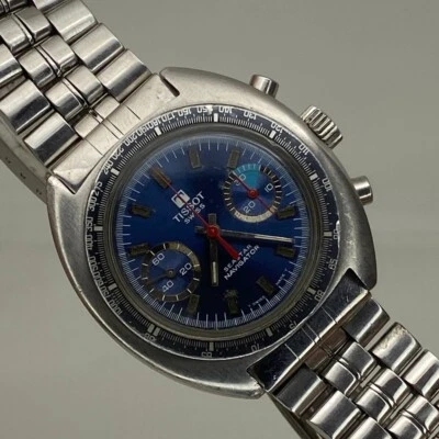 VINTAGE TISSOT SEASTAR NAVIGATOR CHRONOGRAPH VALJOUX 7733 40MM MANUAL WIND - image 1 of 4