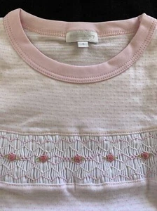 Magnolia Baby NWT Pink/White Smocked Embroidered Pima Cotton PJ -6yrs - Picture 1 of 12
