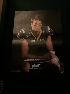 New England Patriots Tom Brady Got Milk 19x25 Promo Poster 2002 Rare Buccaneers - Picture 1 of 9