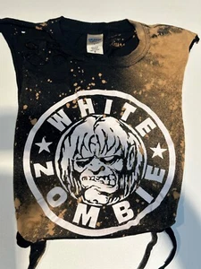 WHITE ZOMBIE VINTAGE CROPPED CUSTOM WOMENS TANK SIZE SMALL - Picture 1 of 2