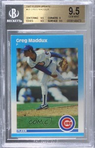 1987 Fleer Update Greg Maddux #U-68 BGS 9.5 GEM MINT Rookie RC HOF