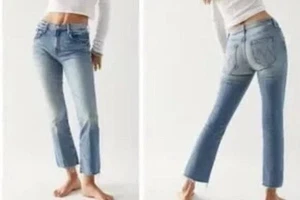 Mother’s Denim Insider Knöchel ausgefranste Waschung pflanzliches Heilmittel Größe 24 US Größe 2 neu mit Etikett - Bild 1 von 11