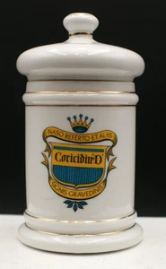 Vintage 1950s Coricidin D Apothecary Jar Made in Japan - Picture 1 of 5