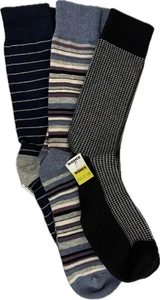NEU Sonoma 3 Paar gemusterte Anzugsocken für Herren Crew-Länge Einheitsgröße - Bild 1 von 4