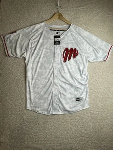 New Era Diablos Rojos Del Mexico Jersey LMB EEG XXL Stitched White Camo - Picture 1 of 17
