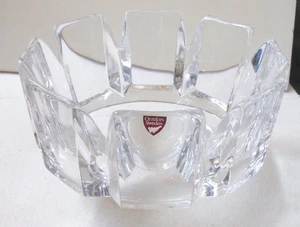 Vintage Orrefors Sweden Corona Crystal Glass Bowl 7" Signed & Paper Label D7518 - Picture 1 of 5