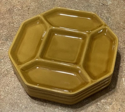 Набор из 4 эмалированных тарелок для фондю/суши Gien Cousances 5 секций сделано во Франции - Изображение 1 из 4