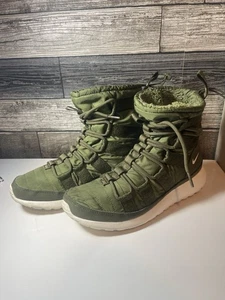 Nike ROSHE ONE sneakers alte stivali pelliccia verde donna 9 neve escursionismo 615968-301 - Foto 1 di 5