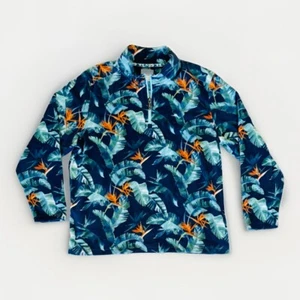 Tommy Bahama Men's Cloud Peak Half Zip Long Sleeve Tropical Fleece Sweatshirt - Picture 1 of 5