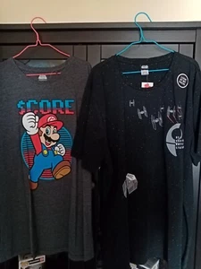 Star Wars & Mario Bros: 2 x T-Shirts..New with Tags/Size 2xl/3xl - Picture 1 of 13