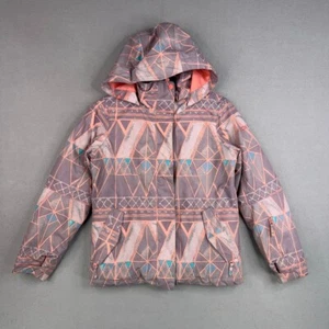 Roxy Coat Girls Large 12 Pink Jetty Jacket Dry Flight Waterproof Snowboard Ski - Picture 1 of 23