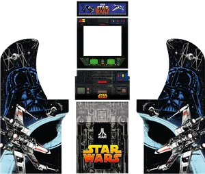 Armadio Arcade 1UP grafica/opera d'arte armadio completo - Star Wars Atari - Foto 1 di 1