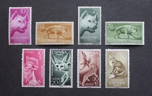 SPANISH SAHARA - 1957-60 SCARCE TWO DIFF ANIMALS SETS WITH SEMI-POSTAL UNUSED MH - Picture 1 of 2