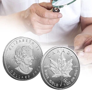 2 Stück 22024 1 oz Silberbarren Canadian Maple Leaf Stempelglanz 5 $ Münze - Bild 1 von 7