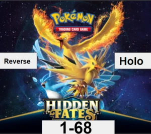 Pokémon Hidden Fates Base, Holo oder Reverse - Komplett Ihr Set Ihre Wahl - Einzel - Bild 1 von 62