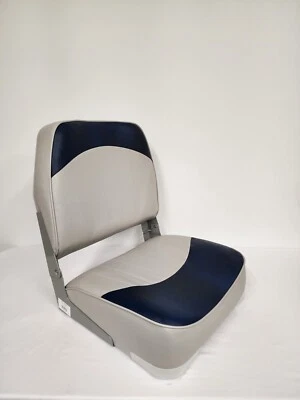 Assento de barco baixo traseiro dobrável marinho barco robalo pesca pontão 1001-ABD G/MARINHO - Imagem 1 de 4