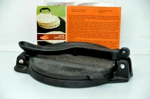 IMUSA CAST IRON Tortilla Press 6.5" New TORN BOX Recipes - Picture 1 of 1