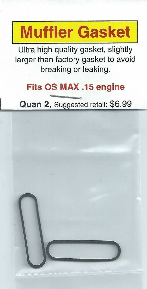 Gaxeta de escape/silenciador OS MAX .15 pacote com 2 novo na embalagem - Imagem 1 de 1