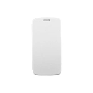 ETUI FOLIO A RABAT LOGICOM S504 FLIP COVER BLANC WHITE BIGBEN CUIR GRAINÉ (TPU) - Photo 1 sur 1