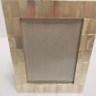 Tahari Home Photo Picture Frame 5x7 Opening  Elegant Gold Mixed Metal Look 