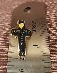 Confirmed in Christ Cross Pin Badge. - Picture 1 of 7