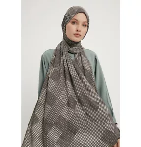 Scialle Hijab Sportivo Modefa | Involucro Musulmano Islamico Donna - Punto a Polka a Scacchi - Foto 1 di 5