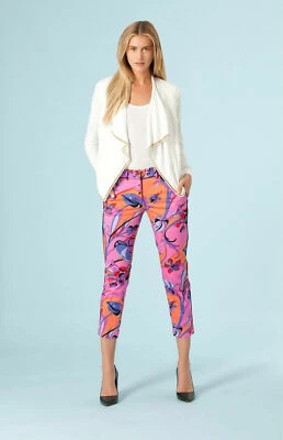 Pantalones de algodón cepillado recortados florales Hale Bob | Rosa satinado XS NUEVOS CON ETIQUETAS 3MEN8098 * Foto 1 de 3