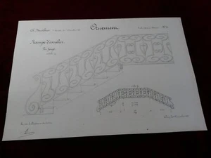 N53 ANCIEN DESSIN TECHNIQUE Encre crayon 1916 Arts & Métiers Cluny fer forgé - Imagen 1 de 5