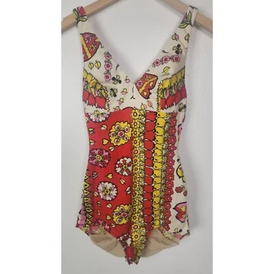 De colección. Mujer Años 60 Talla Traje de baño retro floral de una pieza S Rose Marie Reid Foto 1 de 4