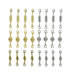 24x Strong Magnetic Clasp Converter Necklace or Bracelet - Easy Clasp Connector - Picture 1 of 14