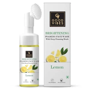 Good Vibes Lemon Brightening Foaming Face Wash With Deep Cleansing Brush150 ml - Picture 1 of 4