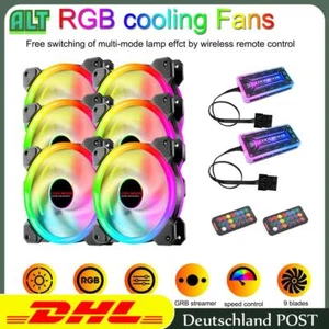 1-10 Ventilateur de Boîtier LED Aura PC Case Fan RGB Coolmoon 120mm Ventilateur Hub Controller - Photo 1/21