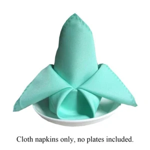 Plain Napkin Polyester Cotton Wedding Tableware Cloth Linen Dinner Party Fabri e - Picture 1 of 38