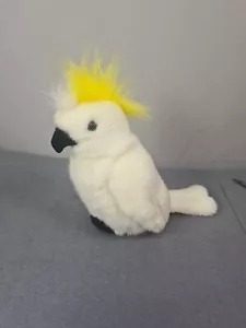 K&M Australian Bird Sulpher-Crested Cockatoo With Sound Plush Toy 20cm 8" - Picture 1 of 4