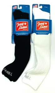 Tony Lama Over-the-Calf Boot Sock, L or XL, Black or White, 3, 6 or 12 pair lots - Picture 1 of 1