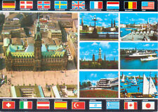 AK Hamburg Rathaus Mehrbildkarte um 1980 (A1384)