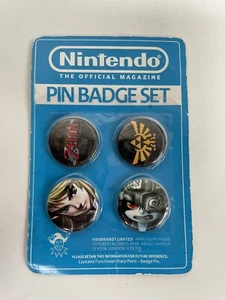 Vintage Retro Nintendo Magazine Pin Badge Set The Legend of Zelda - New Sealed - Picture 1 of 5