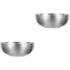 2pcs Multipurpose Stainless Steel Bowl Household Soup Bowl soup bowl noodle bowl - Picture 1 of 12